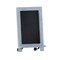 Canterbury 9.5" x 14" Rustic Blue Tabletop Magnetic Chalkboard Sign with Metal Scrolled Legs, Hanging Wall Chalkboard, Countertop Memo Board